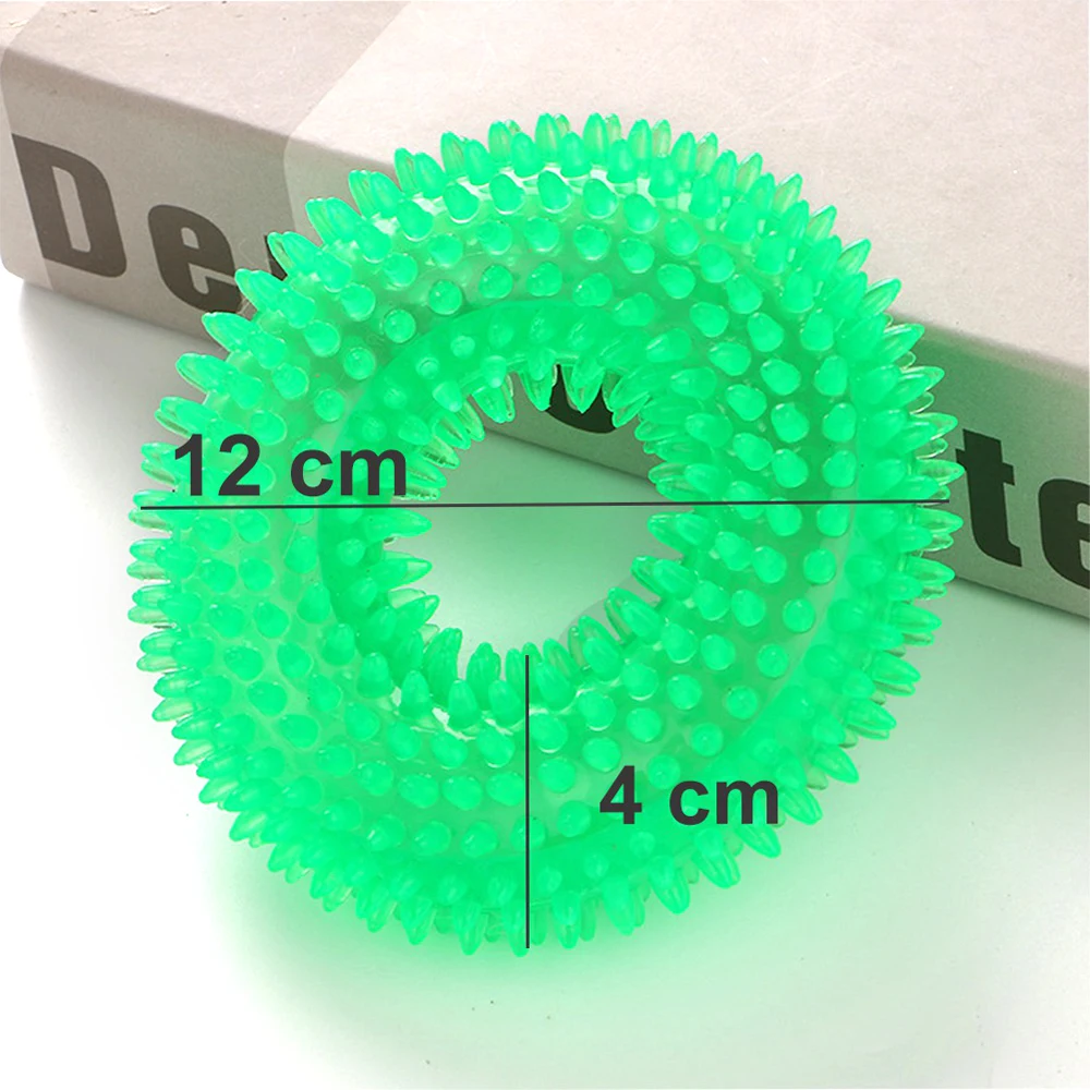 Juguete chirriante de goma para Perro, pelota de seguridad duradera para masticar, cepillo de dientes, Molar - imagen 4