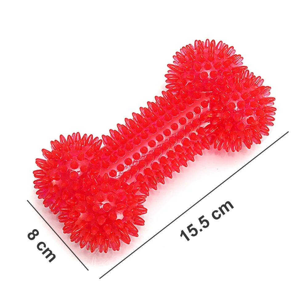 Juguete chirriante de goma para Perro, pelota de seguridad duradera para masticar, cepillo de dientes, Molar - imagen 3
