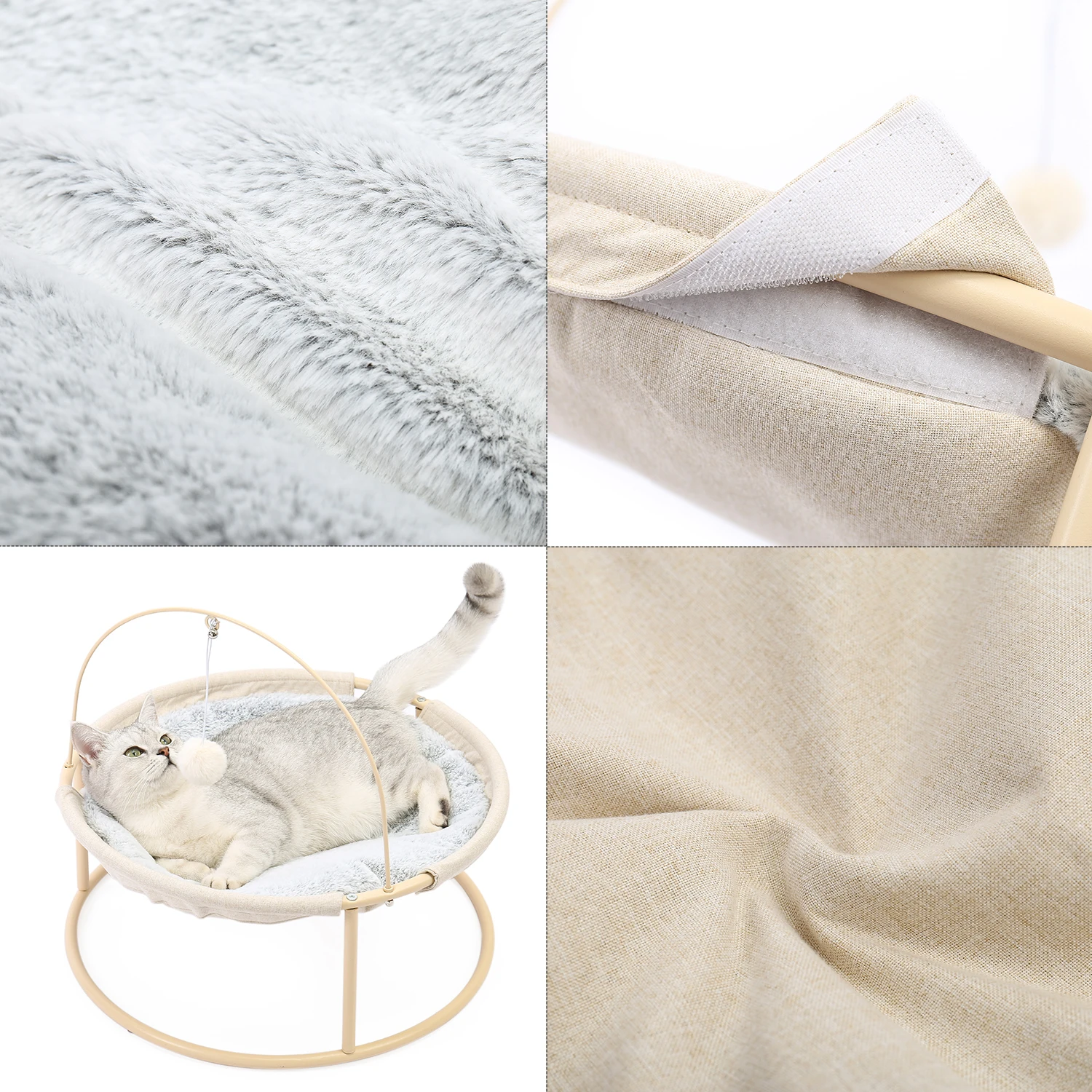 Hamaca extraíble para mascotas para gatos y perros, casa de cama, tumbona, gatito, ventana, cálido, lindo, colchonetas para dormir, productos, Invierno - imagen 4