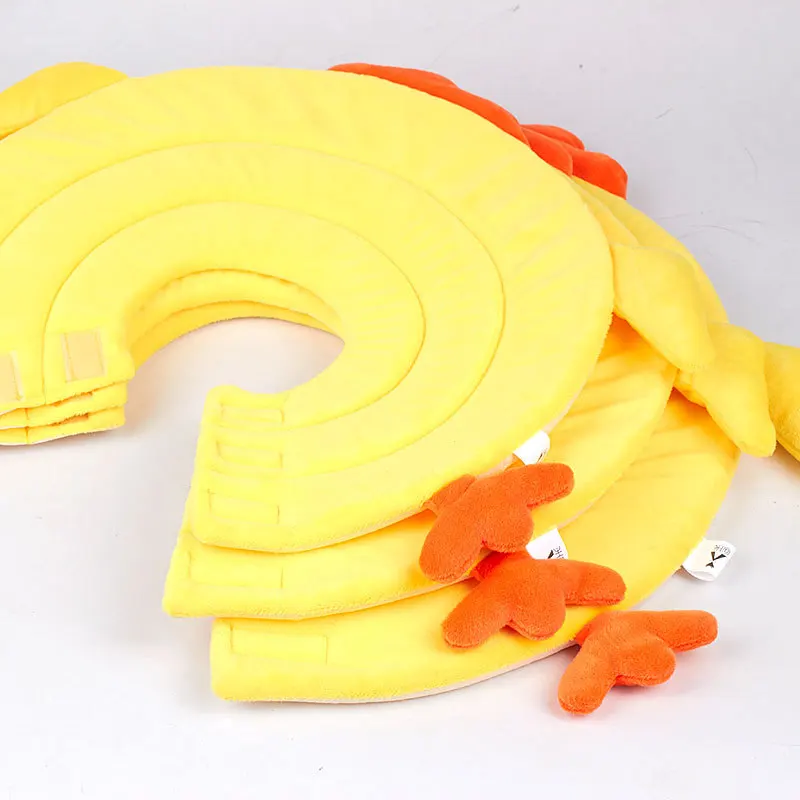 Collar eléctrico con forma de pollo para mascotas, cono suave y ajustable para la recuperación de heridas, cono inteligente para prevenir mordeduras, lindo, gato y perro - imagen 5