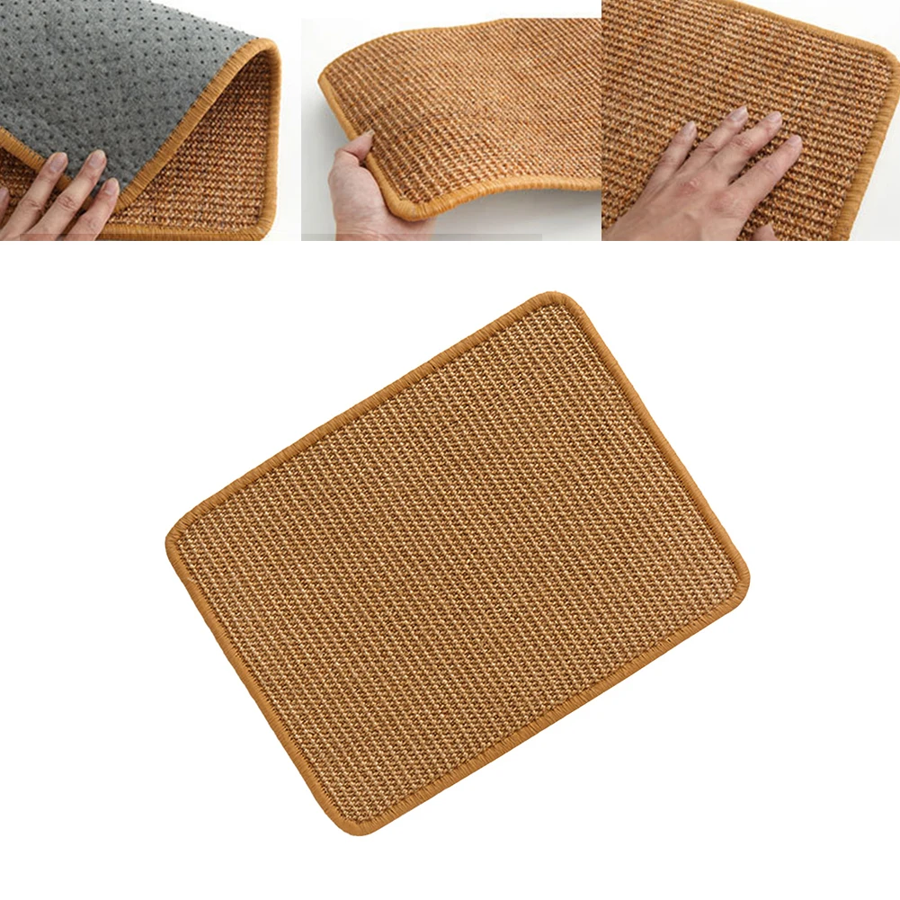 Almohadilla rascadora para gatos, almohadilla antideslizante de Sisal Natural para rascar gatos, para proteger muebles, patas, alfombras, sofá, Protector de juguete