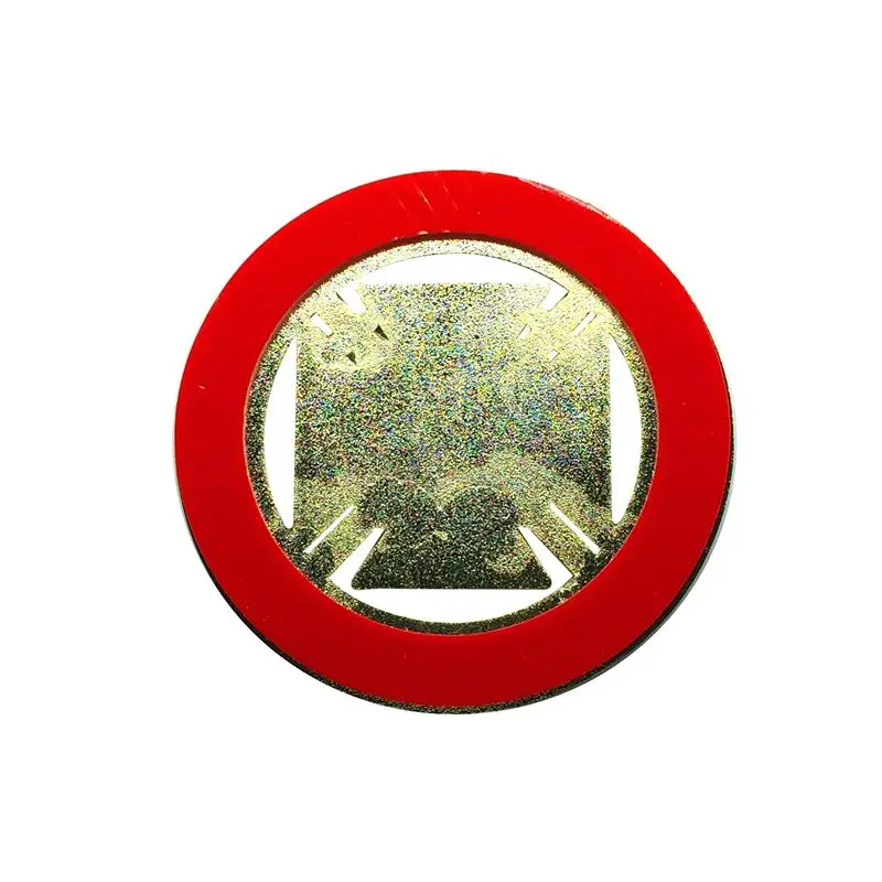 Emblema masónico para coche, pegatina de color dorado de 3 pulgadas con adhesivo rojo para camión o motocicleta - imagen 2