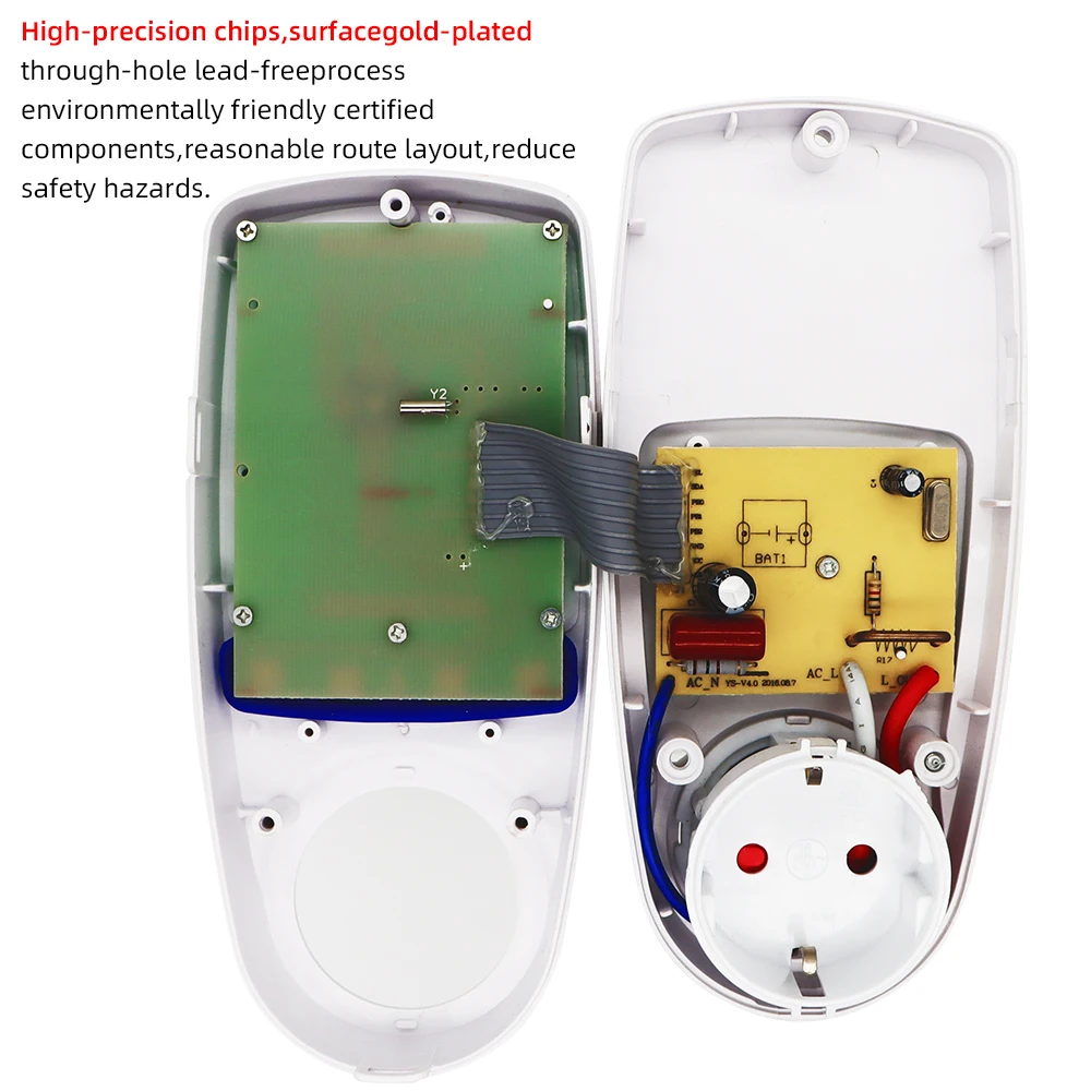 Medidor de potencia LCD Digital, vatímetro, enchufe de potencia Kwh, toma de medición de energía, 220V CA, protección contra sobrecarga de la UE, 7 modelos de pantalla - imagen 5