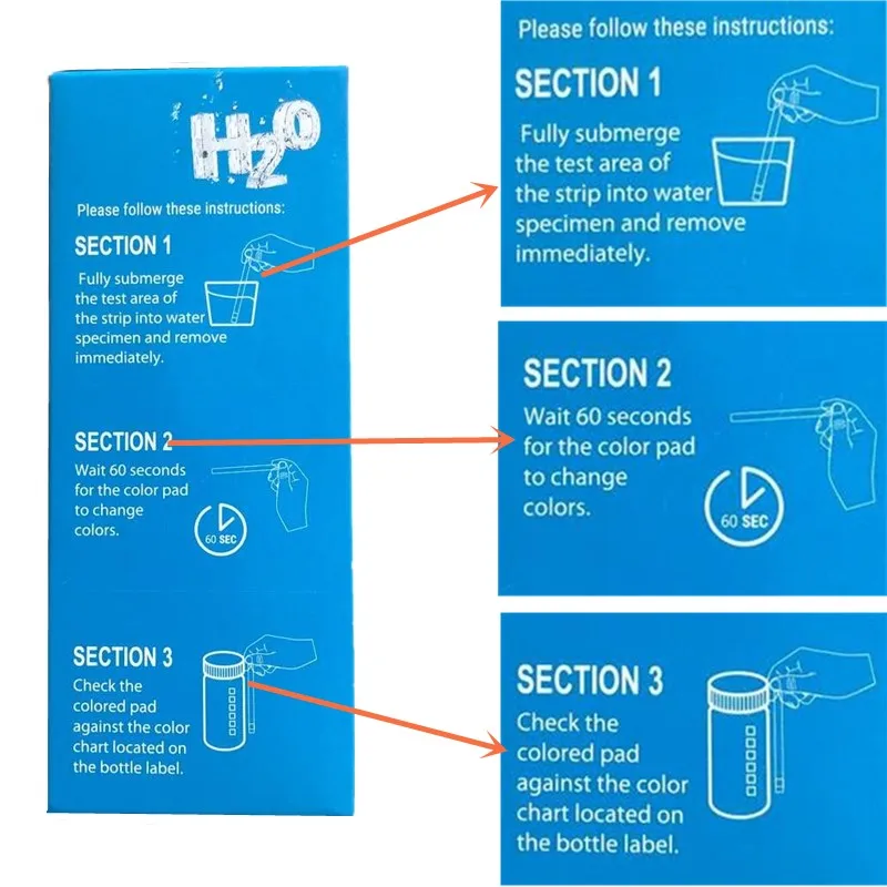 50 Strips 7 in 1 Test Strips Swimming Pool Spa Reagent Strips for Water pH Chlorine Alkalinity Bromine Hardness Tools 40%off - imagen 4