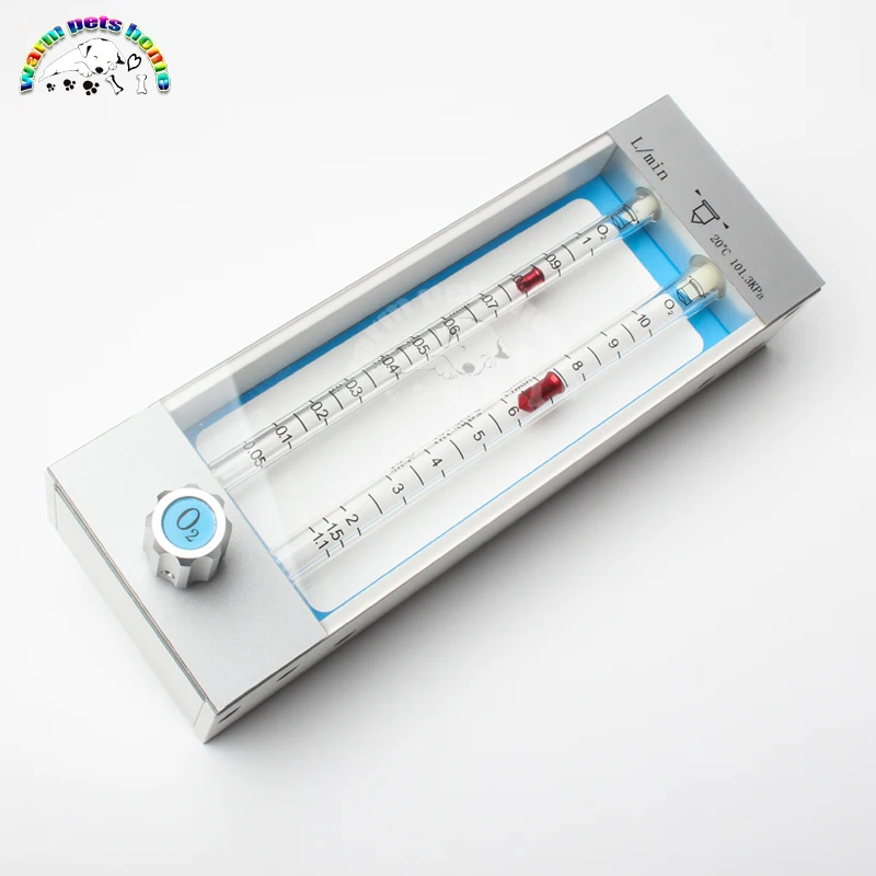 Máquina de anestesia veterinaria Medidor de flujo Medidor de flujo de oxígeno Medidor de flujo de doble tubo - imagen 4
