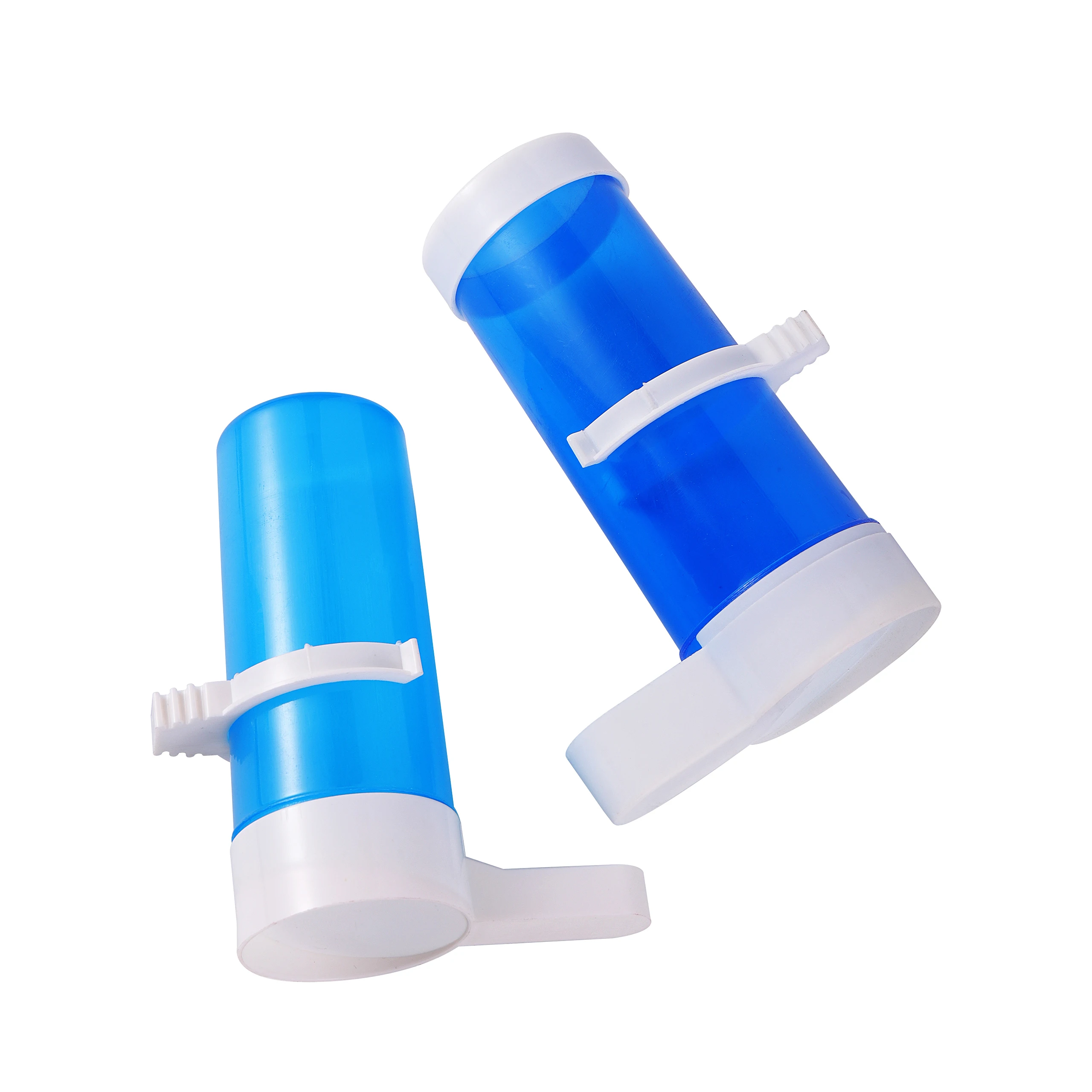 Bebedero automático colgante para pájaros y mascotas, alimentador para pájaros azul, jaula para pájaros, herramienta de alimentación para loros, cuencos y bebederos automáticos, 4 piezas - imagen 4