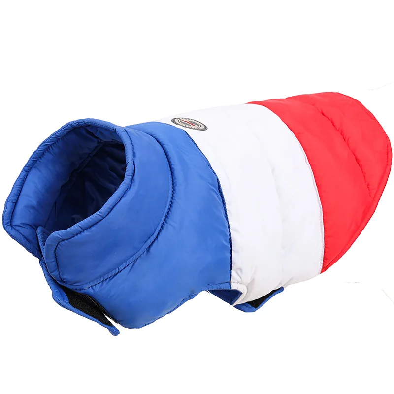 Chaqueta de invierno colorida para mascotas, Parka cálida a prueba de viento, abrigo para perros pequeños, medianos y grandes, ropa Reversible para disfraz de Año Nuevo - imagen 5