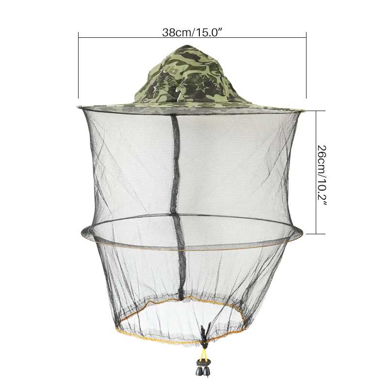 Herramientas de apicultura, sombrero protector de apicultor Anti abeja de dos capas, Combo superior de abeja, máscara de malla contra insectos, velo de equipo de abeja - imagen 5
