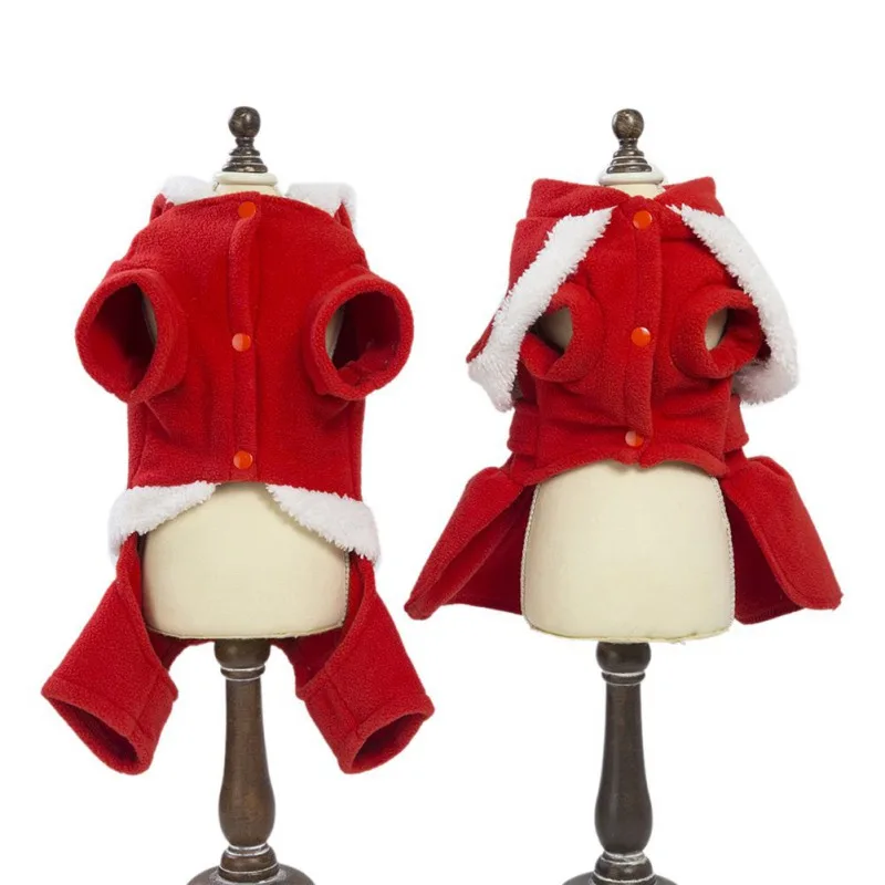 Ropa de Navidad para mascotas, disfraz de Papá Noel para perros, cachorro, gato, abrigo, chaqueta, traje de pareja, ropa cálida para perros y gatos, Invierno - imagen 2