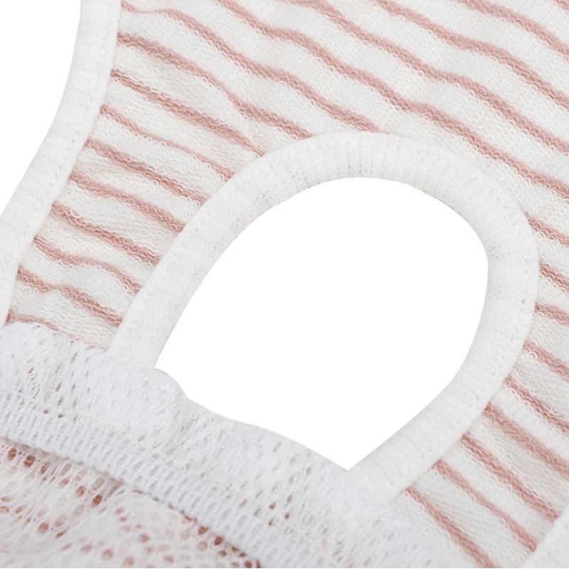 HOOPET-Pantalones sanitarios fisiológicos para perro, bragas lavables con pañal a rayas, ropa siamesa, producto de higiene para mascotas - imagen 5