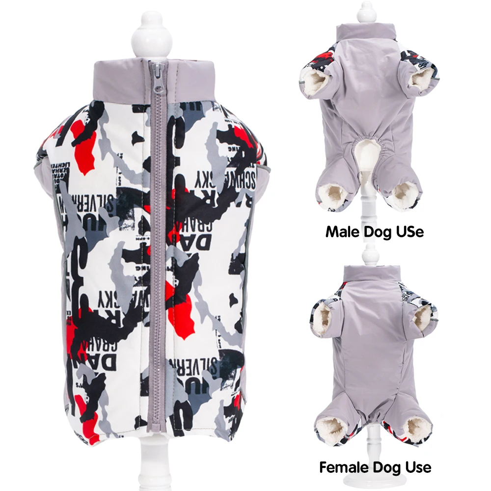 Ropa de invierno para perros, ropa impermeable hinchada para perros de nieve, ropa cálida para perros pequeños, ropa reflectante para perros Chihuahua Yorkie