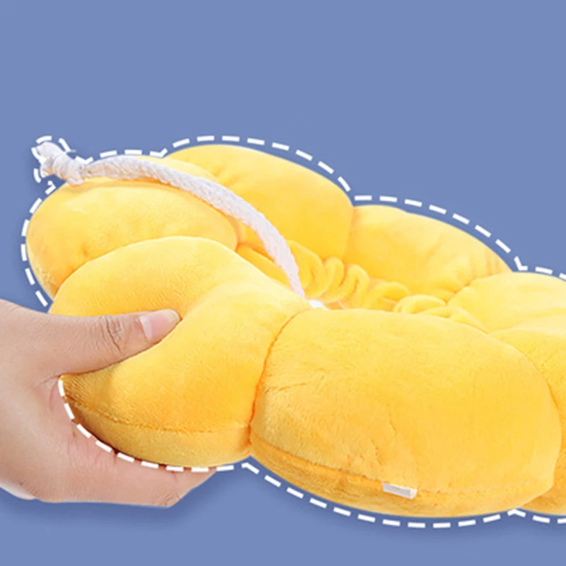 Collar de girasol para mascotas, ajustable, antimordeduras, cirugía, antilamer, curación de heridas, collares de protección para gatos, Collar isabelino de felpa suave