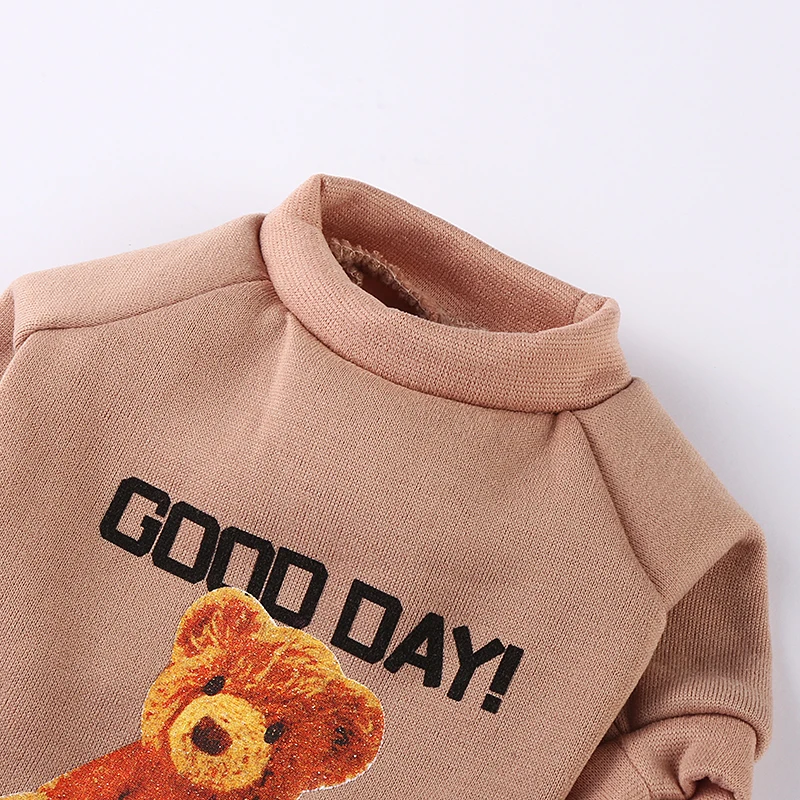 Lindo estampado cachorro perro gato Sudadera con capucha suéter otoño primavera ropa para mascotas para perros pequeños caniche Yorkshire sudadera mascotas ropa - imagen 5