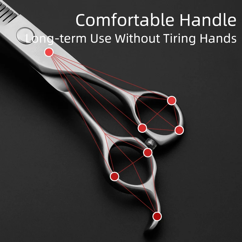 Tijeras profesionales para el cuidado de mascotas, tijeras de adelgazamiento de tipo abierto, tijeras de aseo de peluche de tacto integral para el cuidado de los animales - imagen 5