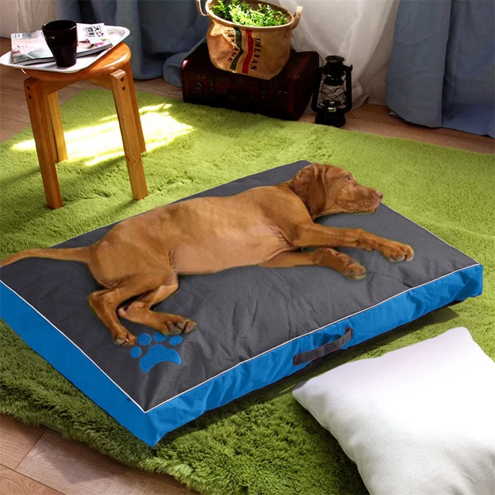 Almohada suave de franela para mascota, alfombrilla gruesa para cama de perro mediano y grande, funda de cojín de lana cálida para casa de gato, sofá y cachorro, para invierno - imagen 2