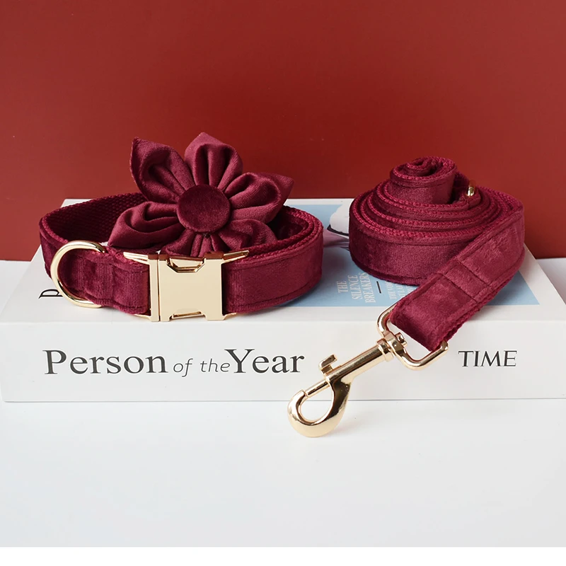 Hebilla de Metal grabada gratis para perro, Collar con lazo, flor para mascota, gato, con hebilla de Metal dorado 07 - imagen 2