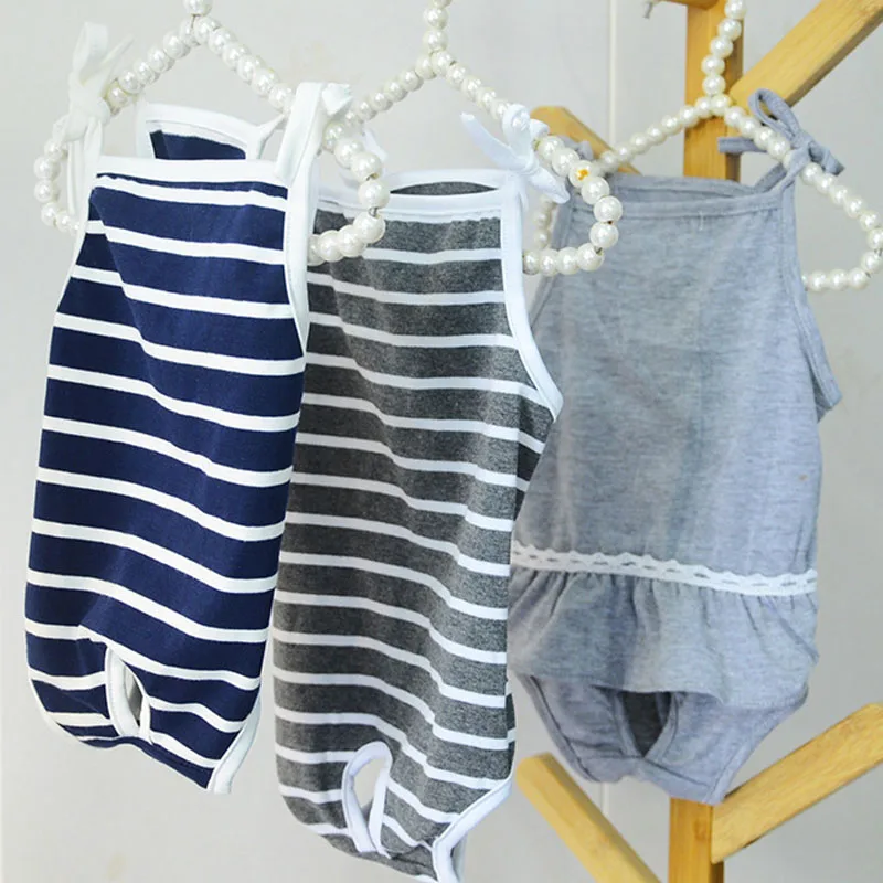 Pantalones fisiológicos para perros, color gris, azul marino, chaleco con tirantes, mono, pijamas, bragas, pantalones cortos lavables y duraderos para perros S M L XL - imagen 3
