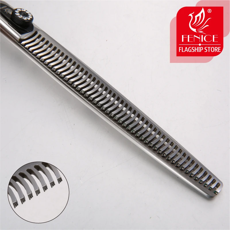 Fenice JP440c tijeras profesionales de acero para el cuidado de mascotas de 7/7,5 pulgadas para perros tijeras de adelgazamiento - imagen 4