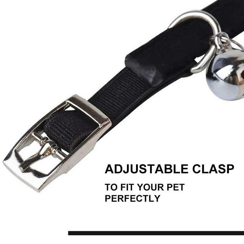 Benepaw-Collar de piel sintética con diamantes de imitación para gato, con campana, cómodo y ajustable, acolchado de terciopelo suave para gatitos, cachorros y mascotas, para perros pequeños - imagen 5