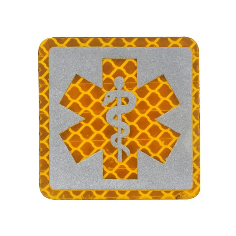 Parche bordado reflectante, insignia de brazalete, Cruz Roja, apliques de costura decorativos, adorno, parches tácticos - imagen 4