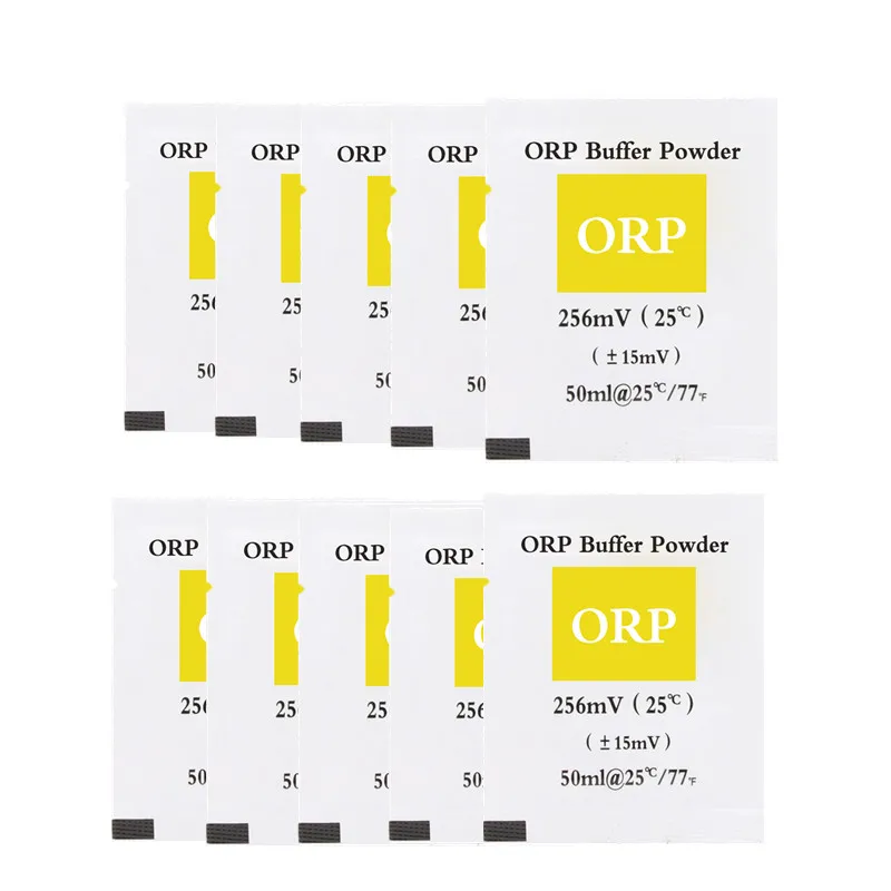 Paquete de polvo de calibración ORP, solución de calibración de medición ORP en polvo tampón ORP, 256mV, medidor ORP en polvo, 5/10 Uds.