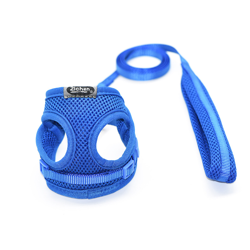 correa nailon suave perro conjunto collar malla transpirable chaleco arnés plomo perro pequeño suministros mascotas correa Chihuahua