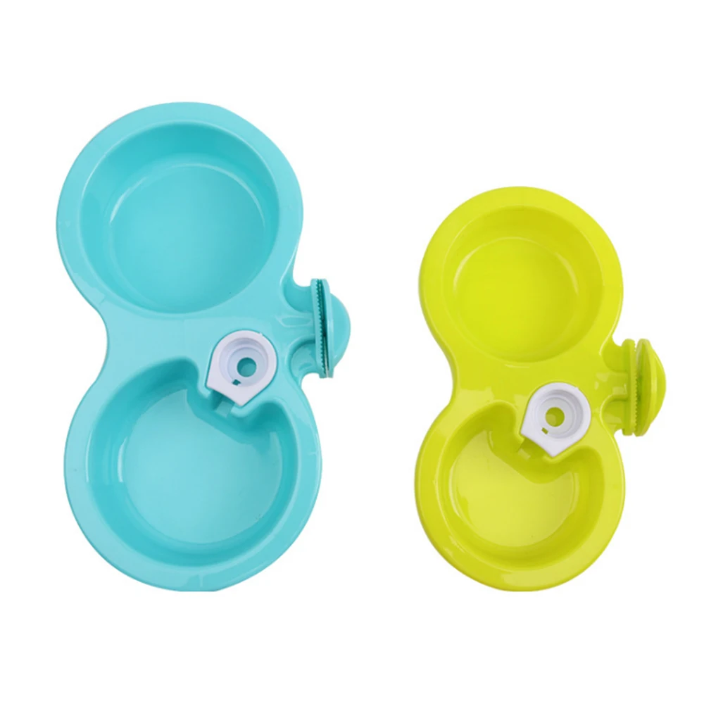 Jaula doble para mascotas, cuencos de comida colgantes, alimentador automático de agua potable, cuenco para gatos de 3 colores, suministros de alimentación para cachorros, accesorios para perros - imagen 4