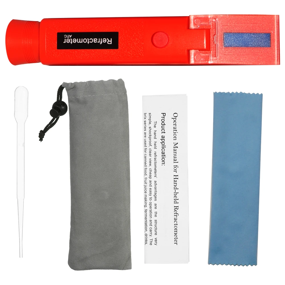 Refractómetro de mano 0-32%, medidor portátil de azúcar Brix, saccharímetro, medidor de concentración de densidad de fluido de corte - imagen 5