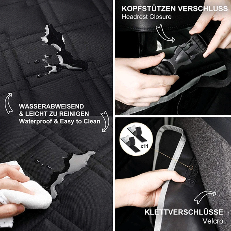 Benepaw Anti-scratch Pet Cargo Liner Mat For SUV Waterproof 2 Large Storage Pockets Nonslip Car Dog Seat Cover Machine Washable - imagen 5