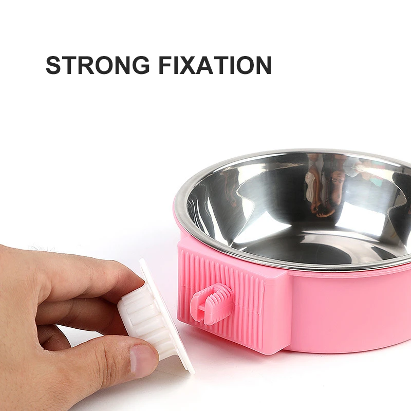 Benepaw-jaula de acero inoxidable para perro, cuenco extraíble y respetuoso con el medio ambiente, alimentador colgante para comida y agua, fácil de limpiar - imagen 4