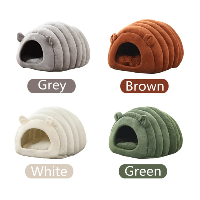 Cama cálida para mascotas, casa de invierno para cachorros y gatos, cojín para mascotas, cesta interior, cueva, perrera, Nido, productos para mascotas - imagen 2