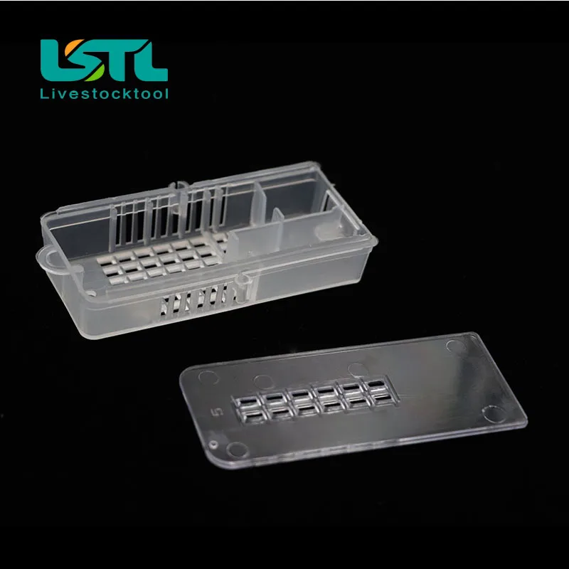 Jaulas de transporte de abejas reina, equipo de apicultura transparente, casa de colmena, jaula de abejas reina blanca transparente, 10 Uds.