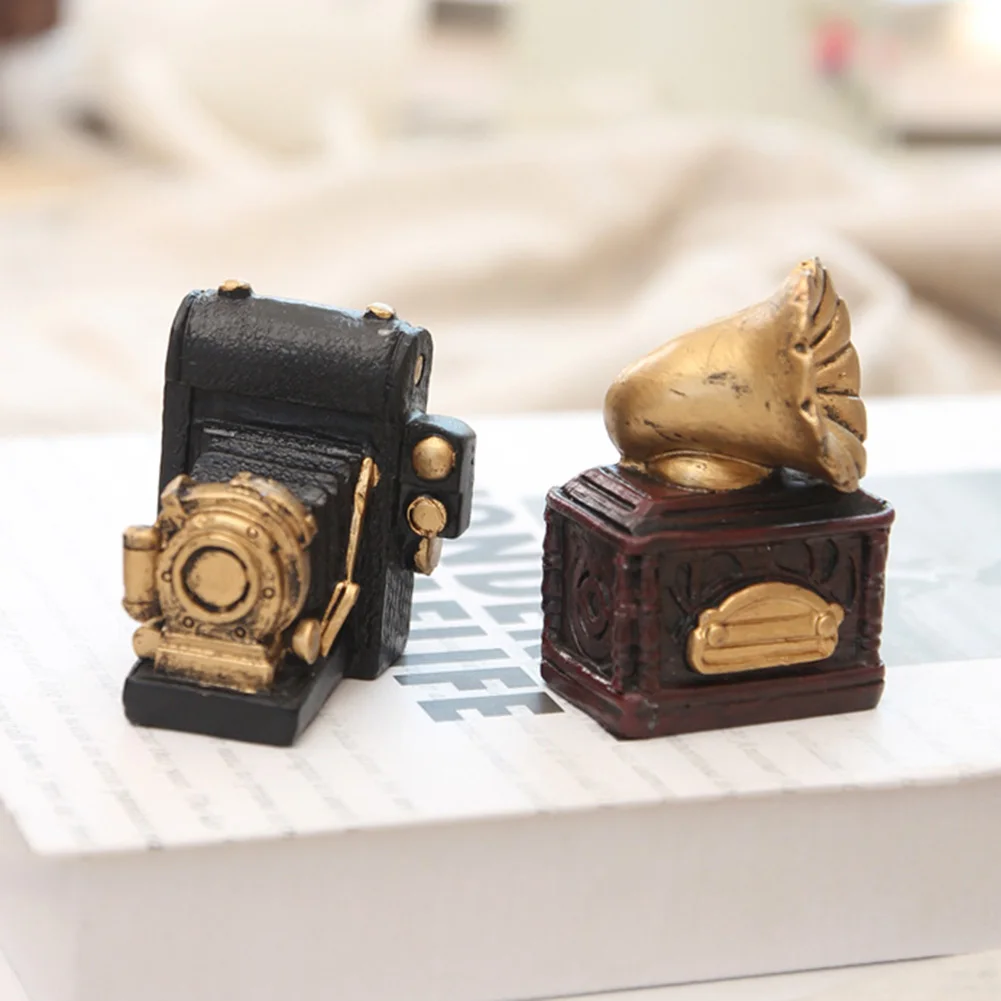 Máquina de escribir de resina antigua, cámara, Piano, estatuilla, escultura, decoración del hogar, construye misteriosos, ambientes Vintage, creativo, Retro - imagen 2