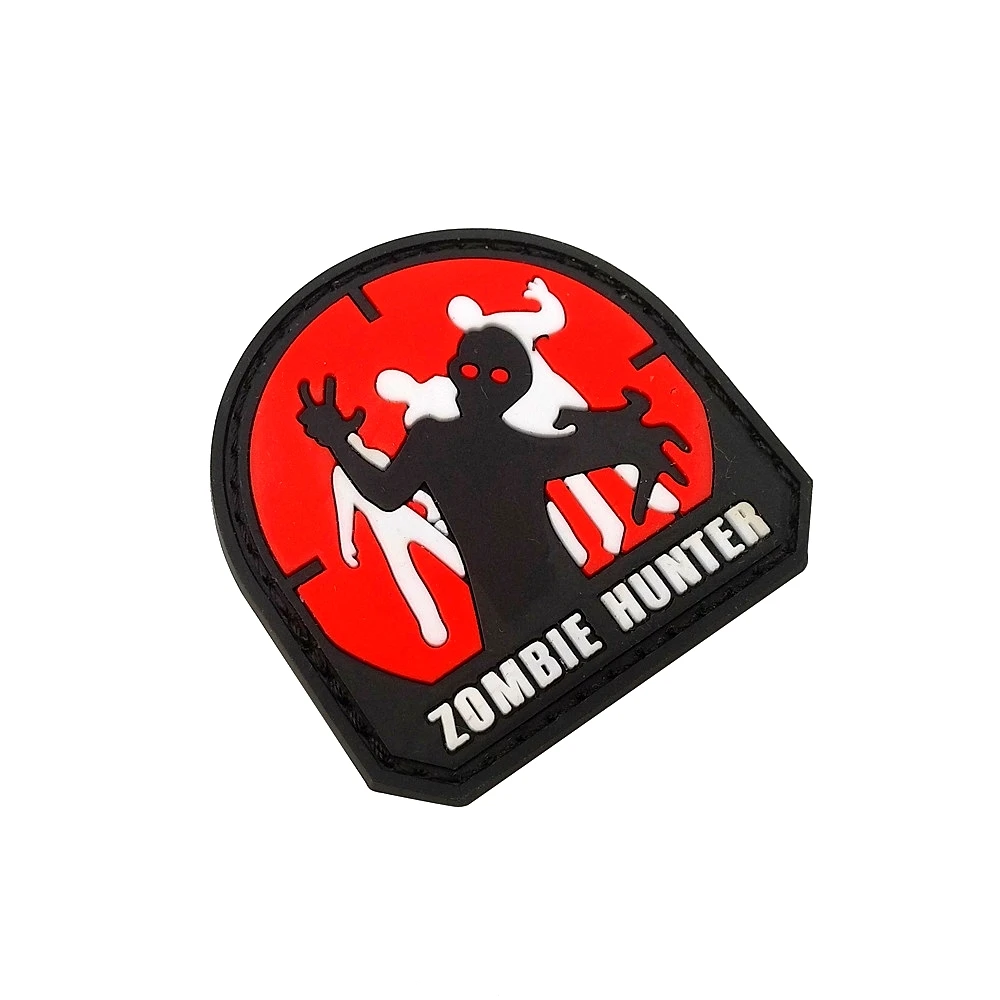 Zombie Hunter PVC Patch Emblem Sniper Badge, apliques de costura decorativos militares, parches tácticos de Adorno - imagen 4