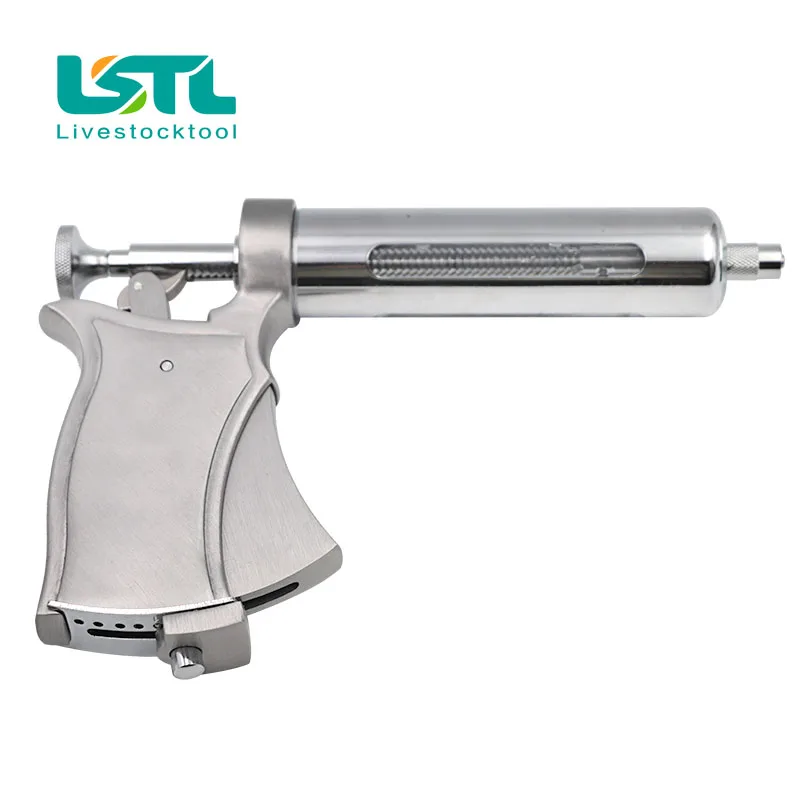 Inyector de inyección de Metal automático, jeringa veterinaria para ganado, animales, caballos, ovejas, ganado, granja de cerdos, 50ML - imagen 3