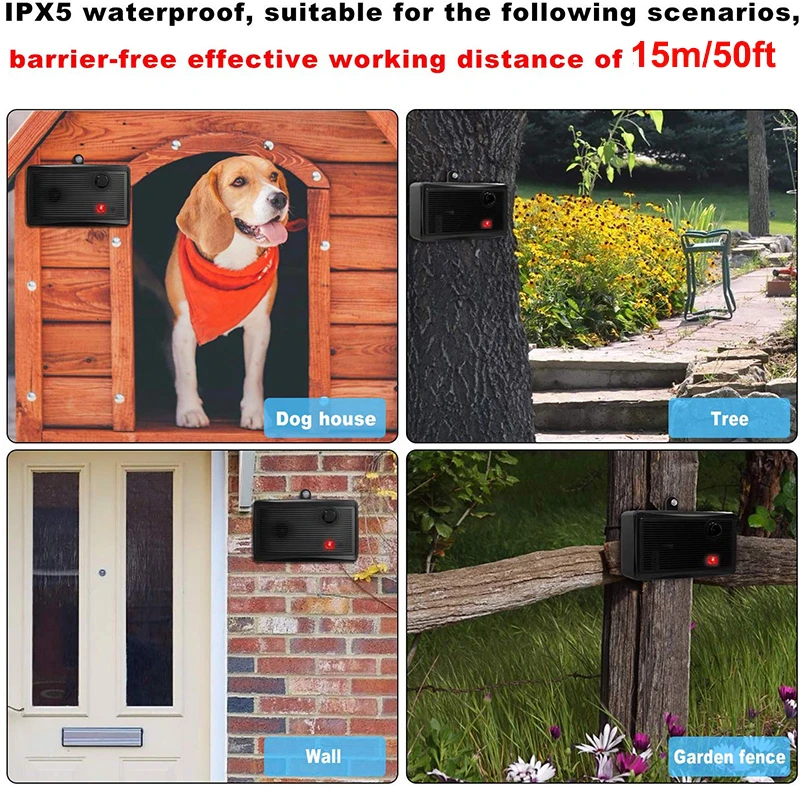 Benepaw-Dispositivo disuasorio de ladridos de perro, dispositivo antiladridos ultrasónico seguro, resistente al agua, eficaz, rango de Control de hasta 15m, entrenamiento de mascotas - imagen 2