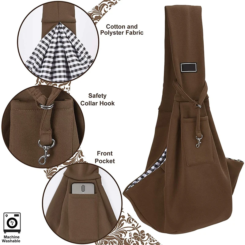 Benepaw-Correa de hombro ancha y cómoda para perros pequeños, gancho de seguridad para transportar mascotas, bolsa de transporte duradera para cachorros, de viaje - imagen 2