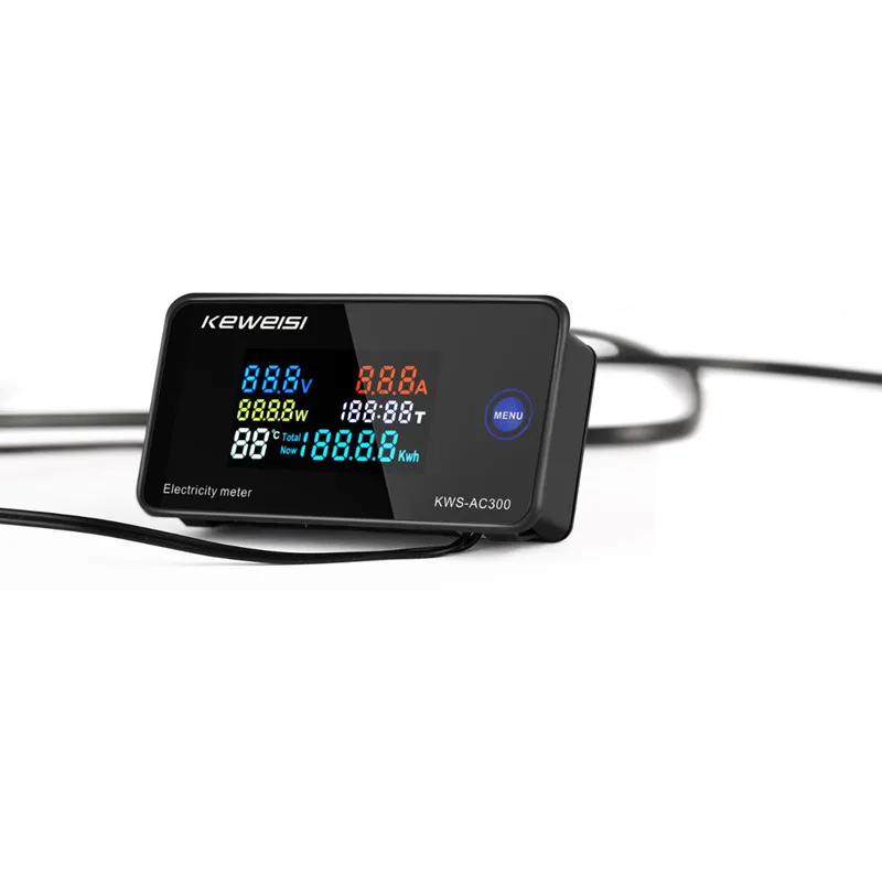 KWS-AC300 AC 50-300V Voltímetro Amperímetro KWS Medidor de energía LED AC Wattímetro Medidor eléctrico con función de reinicio 0-100A 40% de descuento - imagen 2