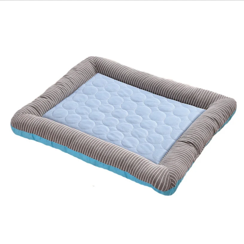 Almohadilla de cama multifuncional de seda de hielo para mascotas, cómoda y fresca, tamaño pequeño y mediano, todo en uno para gatos y perros, Verano - imagen 5