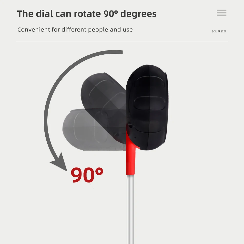 Probador de PH de suelo 5 en 1, medidor de humedad portátil, termómetro de humedad, fotómetro, medidor de agua, analizador hidropónico de plantas de jardín, 40% O - imagen 3