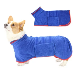 Albornoz de microfibra para perro – Suave, absorbente y cálido