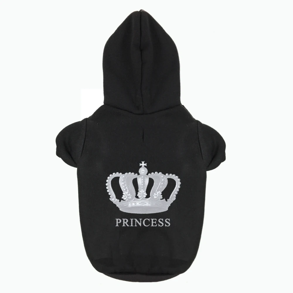 Sudaderas con capucha para perros, ropa con estampado de princesa plateada para cachorros y gatos, jerséis, chándales para el cuidado de la taza de té de Chihuahua y perros grandes - imagen 3