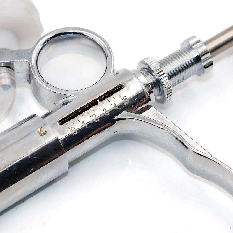 Jeringa continua automática para ganado, equipo veterinario con botellas, botella de vacuna doble, 0,5 ~ 5ml - imagen 3