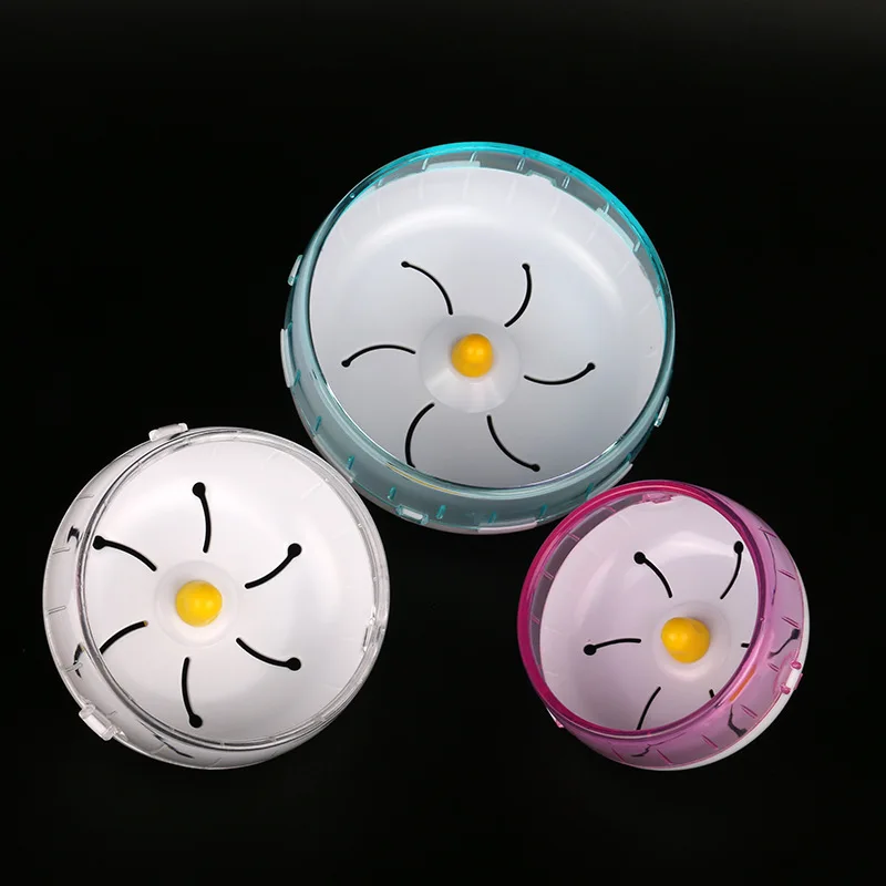 Rueda giratoria silenciosa para hámster, rueda de ejercicio de plástico para Golden Retriever Bear Hedgehog, accesorio para jaula de Fitness para mascotas pequeñas - imagen 5