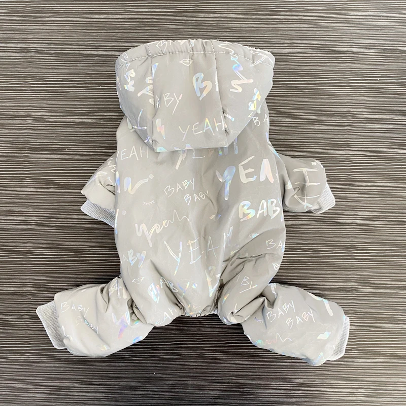 Monos de tela reflectante para perros, mono grueso para chihuahua, ropa de invierno para perros pequeños y grandes, abrigo cálido para cachorros, traje de nieve - imagen 4