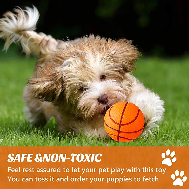 Benepaw-pelota de goma EVA para perros pequeños y medianos, pelota de baloncesto duradera para masticar, juguete interactivo para cachorros - imagen 4