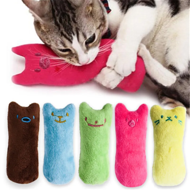 Juguetes de hierba gatera para moler dientes, divertido juguete interactivo de peluche para gatos, gatito para mascotas, juguete Vocal para masticar, garras, mordedura del pulgar, menta para gatos