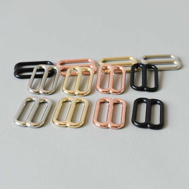 100 Pcs/Lot DIY dog collar Adjuster Slider for 25mm Webbing Adjustment DIY Accessories High Quality Plated Metal-seven color - imagen 4