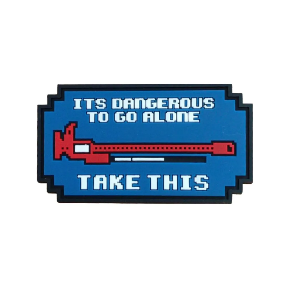 Brazalete con parche de PVC, es peligroso para ir solo, insignia militar, toma esta aplique decorativo, parches tácticos - imagen 5