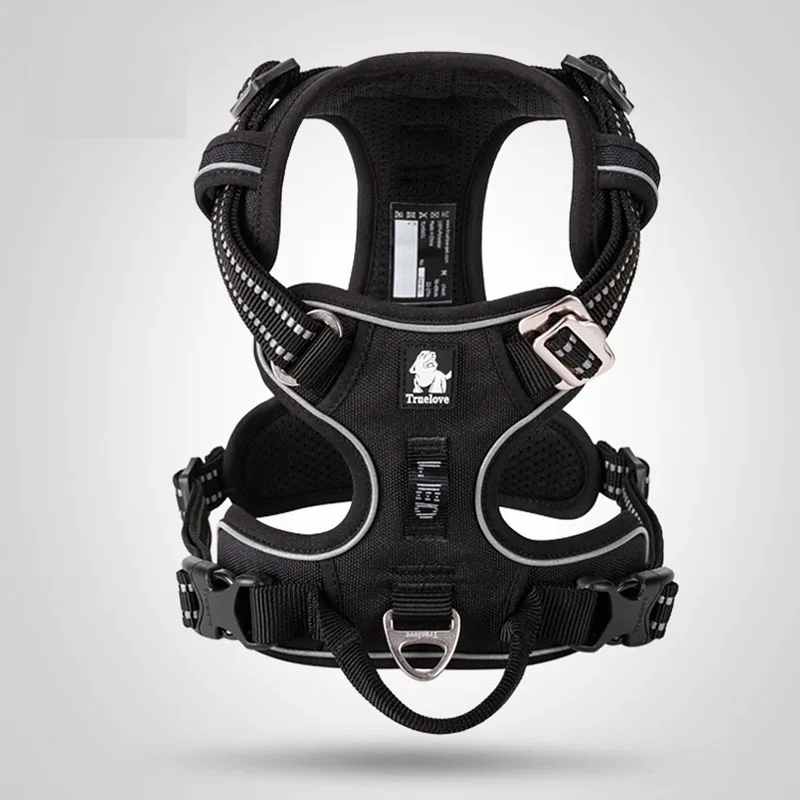 Black dog harness
